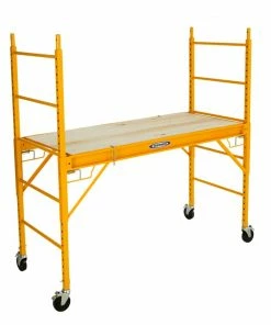 Werner Scaffolding 5.56-ft x 2.5-ft Steel Adjustable Rolling Scaffold 1000-lb Capacity