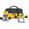 DEWALT Routers 1/4-in and 1/2-in 2.25-HP Variable Speed Combo Fixed/Plunge Corded Router Bag