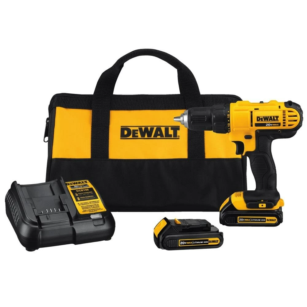 DEWALT Drills 20-volt Max 1/2-in Drill (2-Batteries Included and Charger Included) 1 DEWALT Drills 20-volt Max 1/2-in Drill (2-Batteries Included and Charger Included)