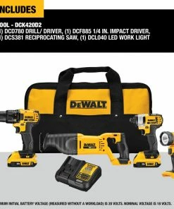 DEWALT Power Tool Combo Kits 4-Tool 20-Volt Max Power Tool Combo Kit with Soft Case (2-Batteries and charger Included) -Craftsman Sales Shop 04734821