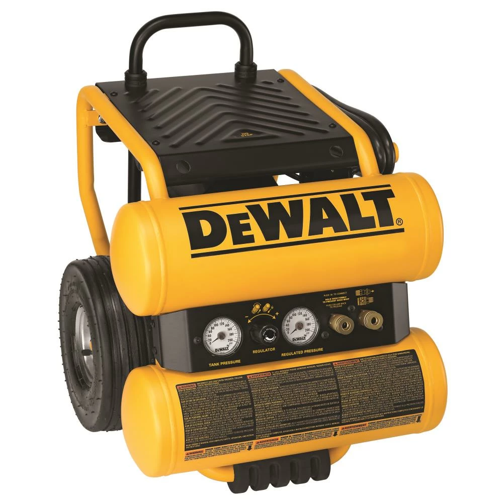 DEWALT Air Compressors 4-Gallon Single Stage Portable Electric Twin Stack Air Compressor 6 DEWALT Air Compressors 4-Gallon Single Stage Portable Electric Twin Stack Air Compressor - Image 6
