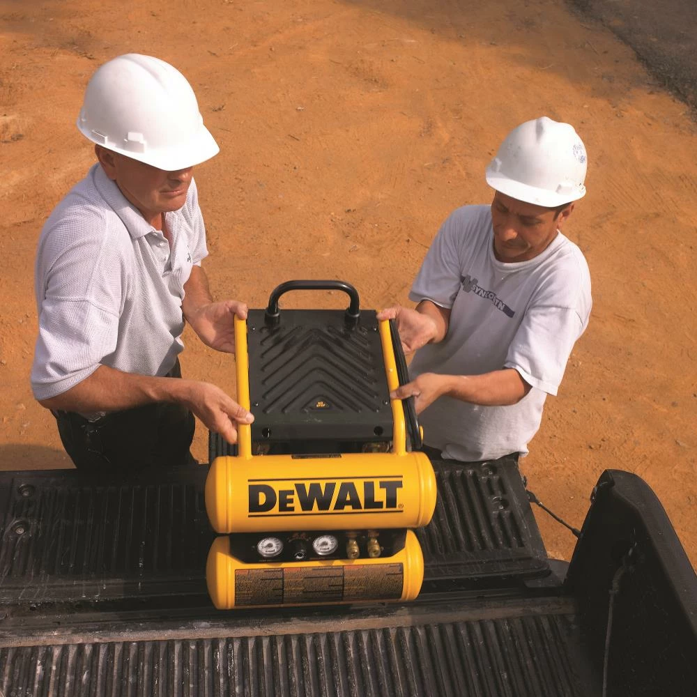 DEWALT Air Compressors 4-Gallon Single Stage Portable Electric Twin Stack Air Compressor 2 DEWALT Air Compressors 4-Gallon Single Stage Portable Electric Twin Stack Air Compressor - Image 2