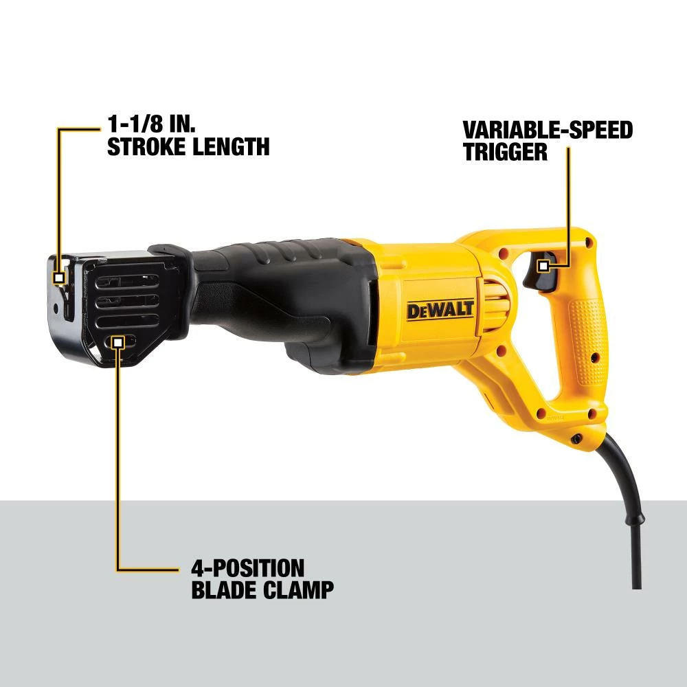DEWALT Reciprocating Saws Variable Speed Corded Reciprocating Saw 2 DEWALT Reciprocating Saws Variable Speed Corded Reciprocating Saw - Image 2