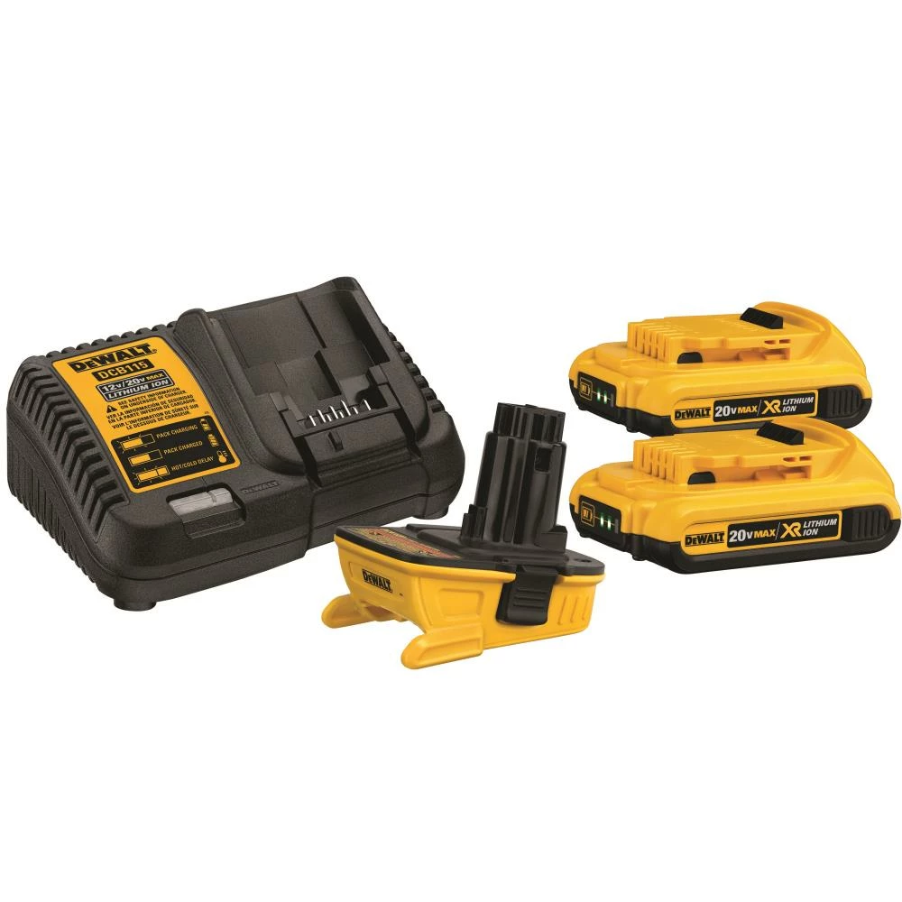 DEWALT Power Tool Batteries & Chargers 20-Volt Max 2-Pack 2 Amp-Hour Lithium Power Tool Battery Adapter Kit (Charger Included) 1 DEWALT Power Tool Batteries & Chargers 20-Volt Max 2-Pack 2 Amp-Hour Lithium Power Tool Battery Adapter Kit (Charger Included)