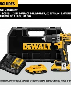DEWALT Drills XR 20-volt 1/2-in Brushless Cordless Drill (2-Batteries Included and Charger Included) 10 DEWALT Drills XR 20-volt 1/2-in Brushless Cordless Drill (2-Batteries Included and Charger Included) -Craftsman Sales Shop 05205836