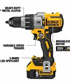 DEWALT Hammer Drills XR 1/2-in 20-volt Max Variable Speed Brushless Cordless Hammer Drill (2-Batteries Included) -Craftsman Sales Shop 05300642