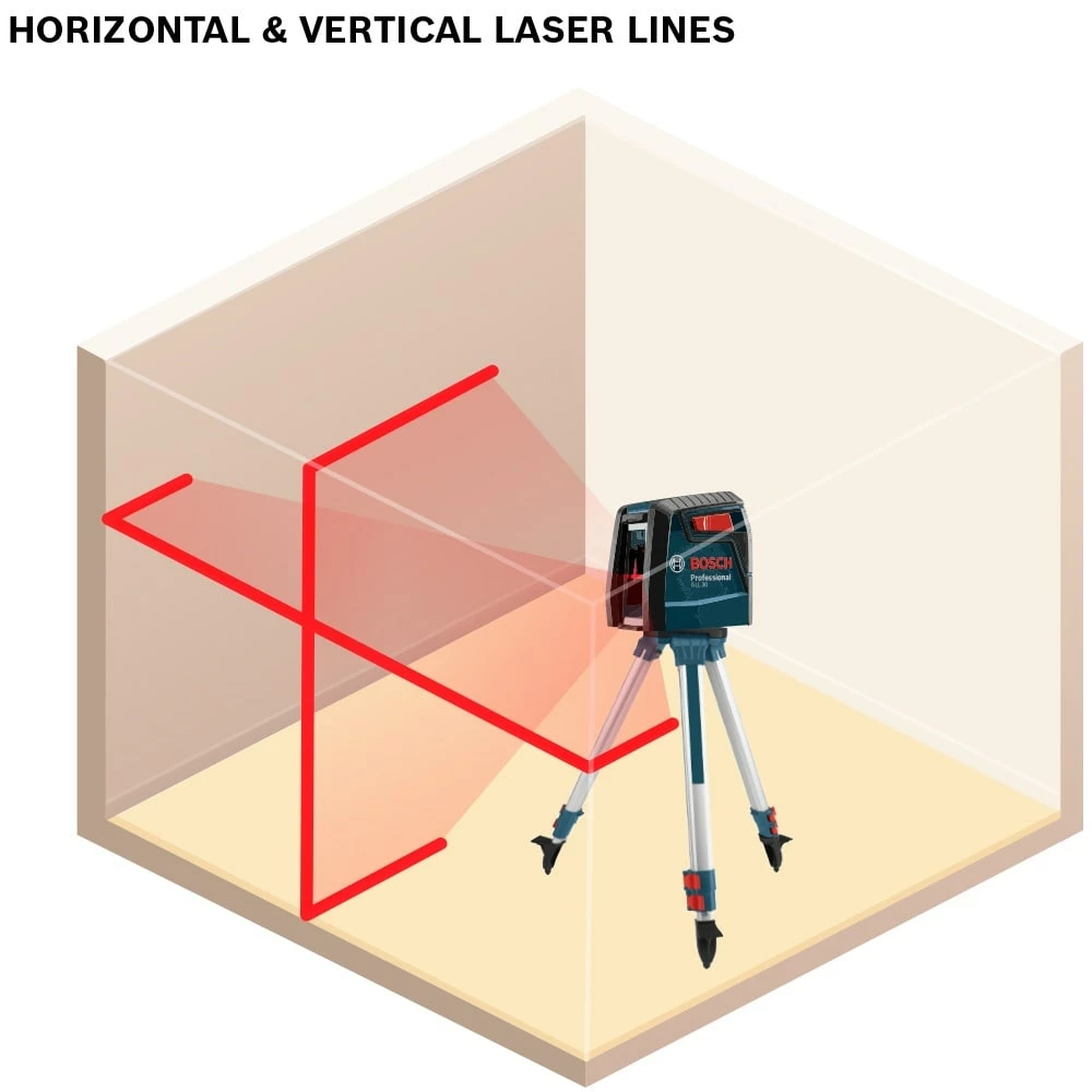 Bosch Laser Levels 30-ft Red Beam Self-Leveling Cross-line Cross Laser Level with Plumb Points and Level with Case 3 Bosch Laser Levels 30-ft Red Beam Self-Leveling Cross-line Cross Laser Level with Plumb Points and Level with Case - Image 3