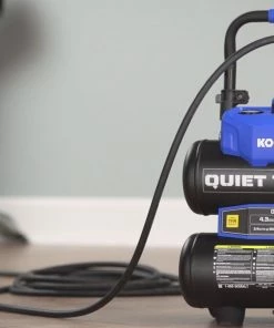 Kobalt Air Compressors Quiet Tech 4.3-Gallon Single Stage Portable Electric Twin Stack Air Compressor -Craftsman Sales Shop 07733203