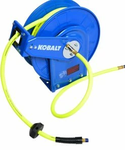 Kobalt Air Compressor Hoses 3/8-in 50-ft Poly Hybrid Air Hose with Retractable Hose Reel 10 Kobalt Air Compressor Hoses 3/8-in 50-ft Poly Hybrid Air Hose with Retractable Hose Reel -Craftsman Sales Shop 07744302