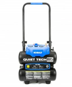 Kobalt Air Compressors Quiet Tech 4.3-Gallon Single Stage Portable Electric Twin Stack Air Compressor -Craftsman Sales Shop 07752313