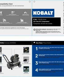 Kobalt Air Compressors 8-Gallon Single Stage Portable Electric Horizontal Air Compressor -Craftsman Sales Shop 08074535