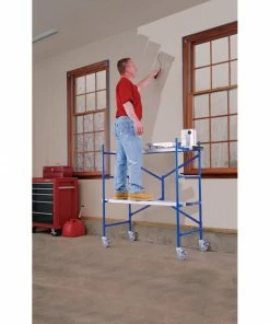 Werner Scaffolding 3.843-ft x 1.9-ft Steel Adjustable Portable Scaffold with 500 lbs. Capacity -Craftsman Sales Shop 08177088