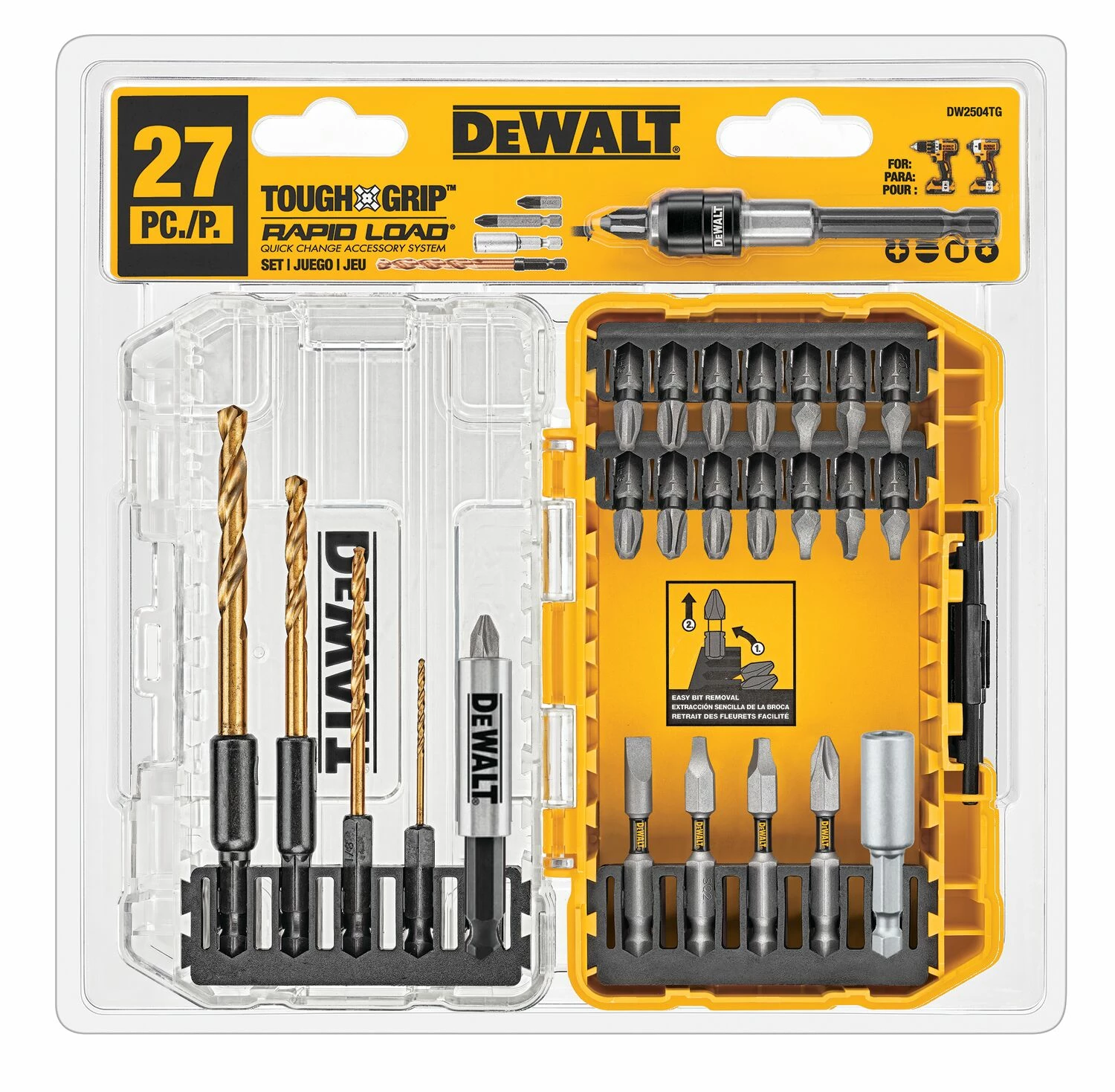 DEWALT Screwdriver Bits TOUGH GRIP Set Steel Hex Shank Screwdriver Bit Set (27-Piece) 1 DEWALT Screwdriver Bits TOUGH GRIP Set Steel Hex Shank Screwdriver Bit Set (27-Piece)