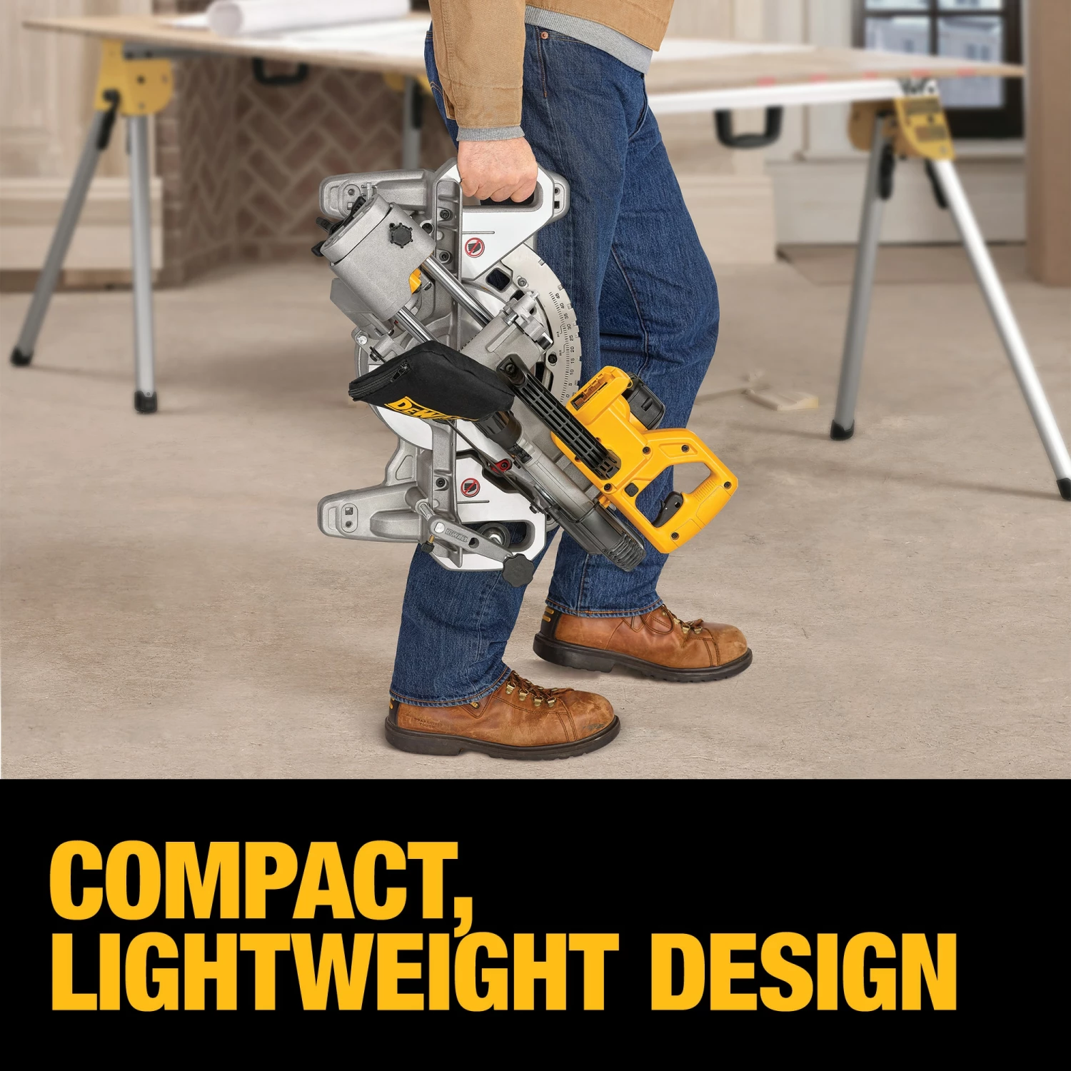 DEWALT Miter Saws 7-1/4-in 20-Volt Max Single Bevel Sliding Compound Cordless Miter Saw 4 DEWALT Miter Saws 7-1/4-in 20-Volt Max Single Bevel Sliding Compound Cordless Miter Saw - Image 4