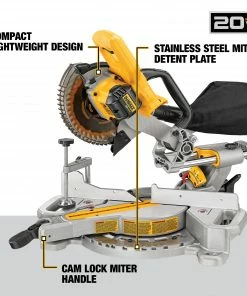 DEWALT Miter Saws 7-1/4-in 20-Volt Max Single Bevel Sliding Compound Cordless Miter Saw 9 DEWALT Miter Saws 7-1/4-in 20-Volt Max Single Bevel Sliding Compound Cordless Miter Saw -Craftsman Sales Shop 08557527