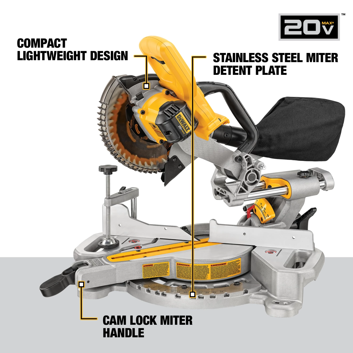 DEWALT Miter Saws 7-1/4-in 20-Volt Max Single Bevel Sliding Compound Cordless Miter Saw 3 DEWALT Miter Saws 7-1/4-in 20-Volt Max Single Bevel Sliding Compound Cordless Miter Saw - Image 3