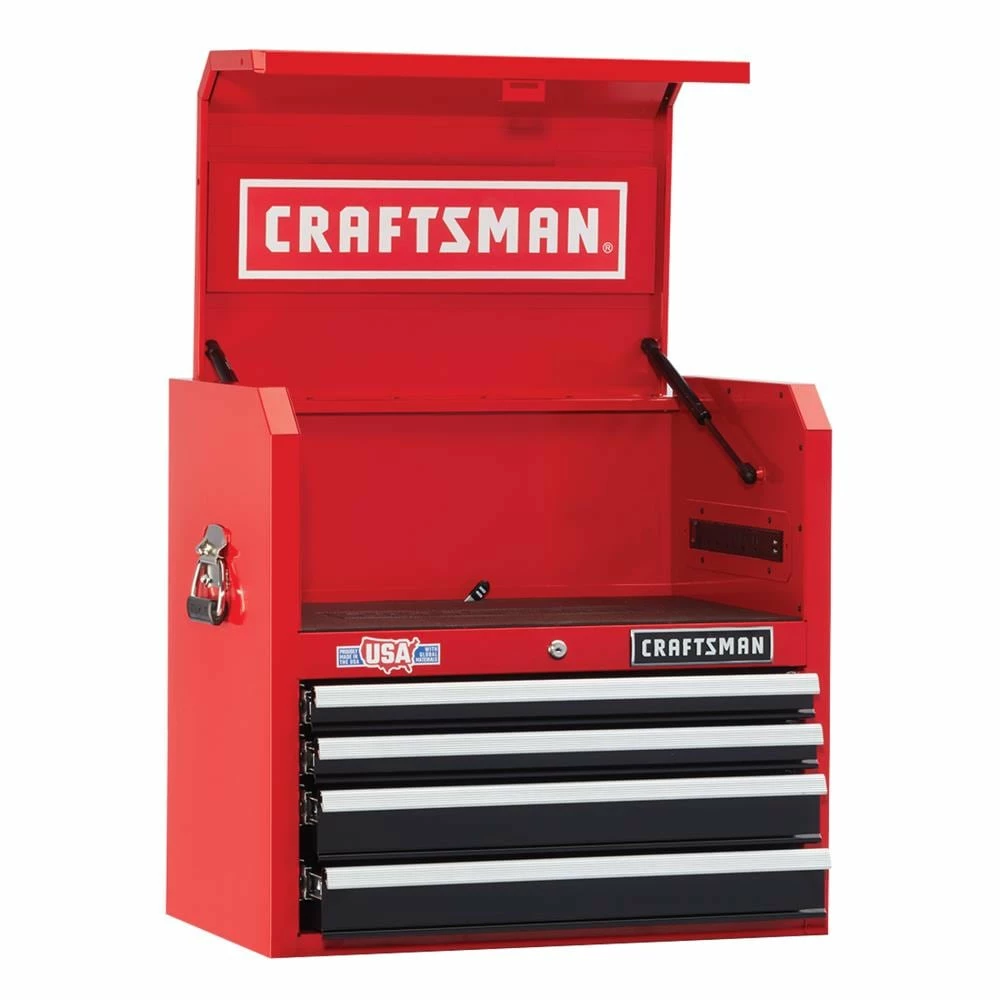 CRAFTSMAN Top Tool Chests 2000 Series 26-in W x 24.5-in H 4-Drawer Steel Tool Chest (Red) 1 CRAFTSMAN Top Tool Chests 2000 Series 26-in W x 24.5-in H 4-Drawer Steel Tool Chest (Red)