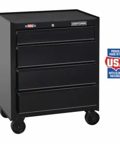 CRAFTSMAN Bottom Tool Cabinets 1000 Series 26.5-in W x 32.5-in H 4-Drawer Steel Rolling Tool Cabinet (Black)