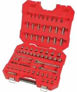 CRAFTSMAN Mechanics Tool Sets 81-Piece Standard (SAE) and Metric Combination Gunmetal Chrome Mechanics Tool Set (1/4-in; 3/8-in) -Craftsman Sales Shop 08849880