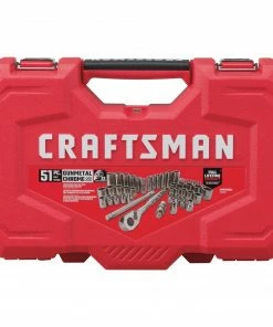 CRAFTSMAN Mechanics Tool Sets 51-Piece Standard (SAE) and Metric Combination Gunmetal Chrome Mechanics Tool Set (3/8-in) 45 CRAFTSMAN Mechanics Tool Sets 51-Piece Standard (SAE) and Metric Combination Gunmetal Chrome Mechanics Tool Set (3/8-in) -Craftsman Sales Shop 08849883