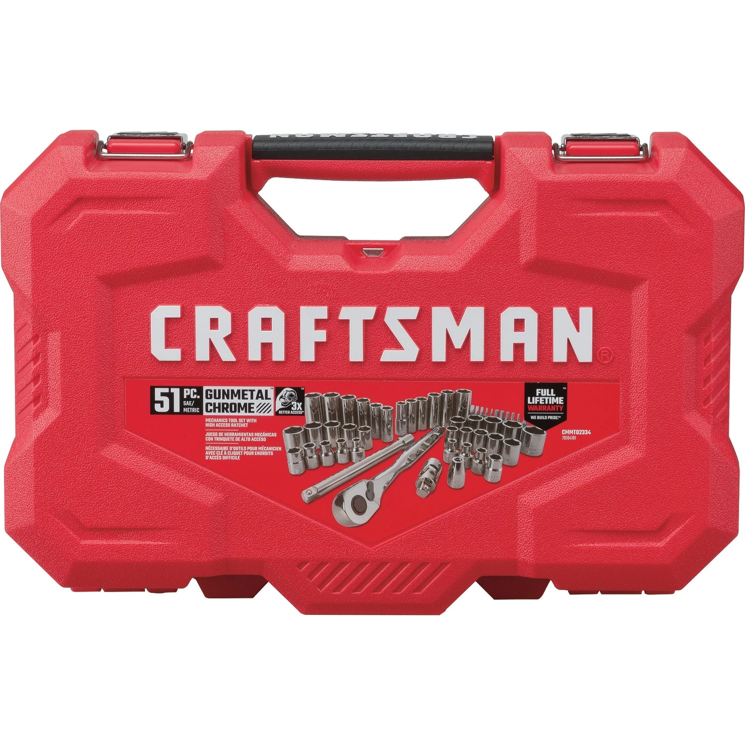 CRAFTSMAN Mechanics Tool Sets 51-Piece Standard (SAE) and Metric Combination Gunmetal Chrome Mechanics Tool Set (3/8-in) 20 CRAFTSMAN Mechanics Tool Sets 51-Piece Standard (SAE) and Metric Combination Gunmetal Chrome Mechanics Tool Set (3/8-in) - Image 20