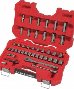 CRAFTSMAN Mechanics Tool Sets 51-Piece Standard (SAE) and Metric Combination Gunmetal Chrome Mechanics Tool Set (3/8-in) 44 CRAFTSMAN Mechanics Tool Sets 51-Piece Standard (SAE) and Metric Combination Gunmetal Chrome Mechanics Tool Set (3/8-in) -Craftsman Sales Shop 08849884