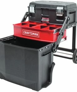 CRAFTSMAN Portable Tool Boxes 22-in 1-Drawer Black Plastic and Metal Wheels Lockable Tool Box