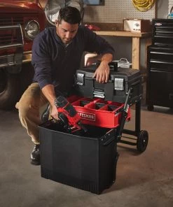 CRAFTSMAN Portable Tool Boxes 22-in 1-Drawer Black Plastic and Metal Wheels Lockable Tool Box -Craftsman Sales Shop 09051389