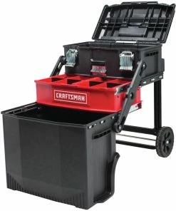 CRAFTSMAN Portable Tool Boxes 22-in 1-Drawer Black Plastic and Metal Wheels Lockable Tool Box -Craftsman Sales Shop 09051390