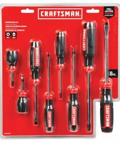 CRAFTSMAN Screwdrivers 8-Piece Bi-material Handle Set Screwdriver Set