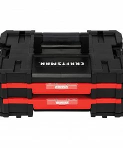 CRAFTSMAN Portable Tool Boxes VERSASTACK System 17-in 2-Drawer Black Plastic Tool Box