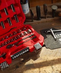 CRAFTSMAN Mechanics Tool Sets 51-Piece Standard (SAE) and Metric Combination Gunmetal Chrome Mechanics Tool Set (3/8-in) 43 CRAFTSMAN Mechanics Tool Sets 51-Piece Standard (SAE) and Metric Combination Gunmetal Chrome Mechanics Tool Set (3/8-in) -Craftsman Sales Shop 09223696 scaled