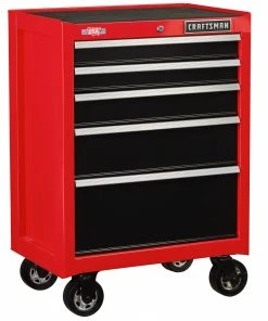 CRAFTSMAN Bottom Tool Cabinets 2000 Series 26.5-in W x 37.5-in H 5-Drawer Steel Rolling Tool Cabinet (Red) -Craftsman Sales Shop 09223726 scaled