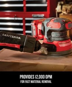 CRAFTSMAN Power Sanders V20 20-Volt Cordless Random Orbital Sander with Dust Management -Craftsman Sales Shop 09224774
