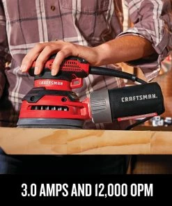 CRAFTSMAN Power Sanders 120-Volt 3-Amp Corded Random Orbital Sander with Dust Management -Craftsman Sales Shop 09224838