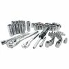 CRAFTSMAN Mechanics Tool Sets 83-Piece Standard (SAE) and Metric Combination Polished Chrome Mechanics Tool Set (1/4-in; 3/8-in)