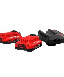 CRAFTSMAN Power Tool Batteries & Chargers V20 20-Volt Max 2-Pack 2 Amp-Hour Lithium Power Tool Battery Kit (Charger Included)