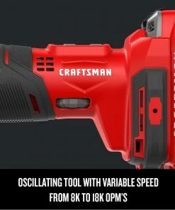CRAFTSMAN Oscillating Tool Kits V20 12-Piece 20-volt Max Variable Speed Oscillating Multi-Tool Kit 12 CRAFTSMAN Oscillating Tool Kits V20 12-Piece 20-volt Max Variable Speed Oscillating Multi-Tool Kit -Craftsman Sales Shop 09241750