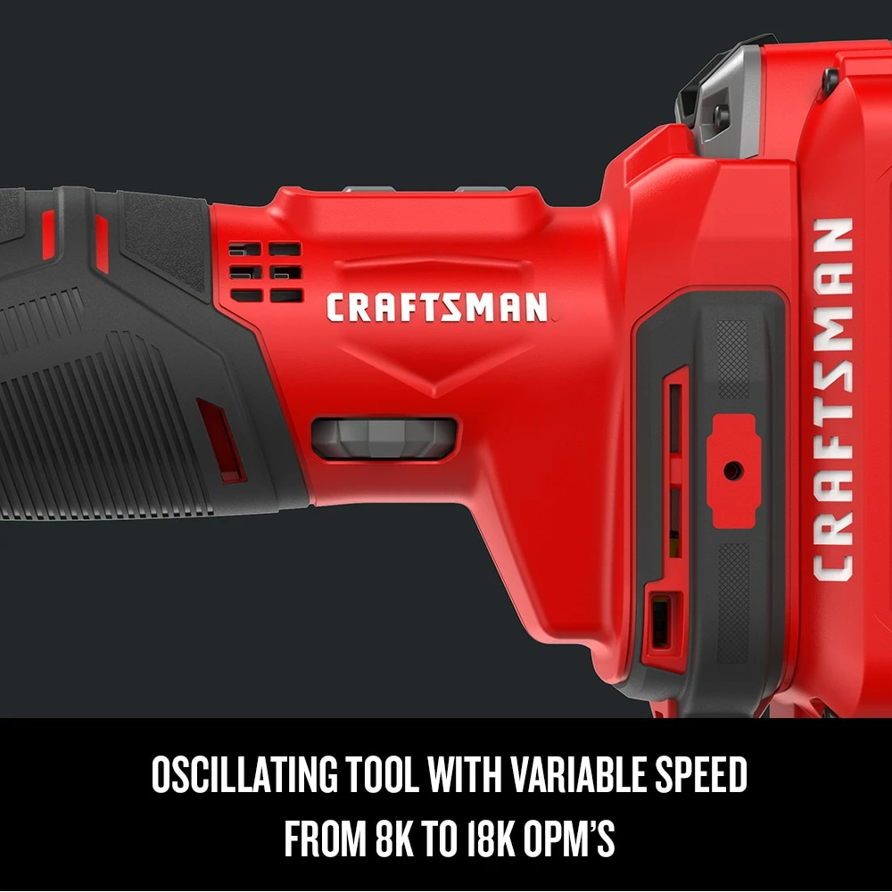 CRAFTSMAN Oscillating Tool Kits V20 12-Piece 20-volt Max Variable Speed Oscillating Multi-Tool Kit 4 CRAFTSMAN Oscillating Tool Kits V20 12-Piece 20-volt Max Variable Speed Oscillating Multi-Tool Kit - Image 4