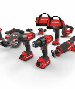 CRAFTSMAN Power Tool Combo Kits V20 8-Tool 20-Volt Max Power Tool Combo Kit with Soft Case (2-Batteries Included and Charger Included)