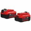 CRAFTSMAN Power Tool Batteries & Chargers V20 20-Volt Max 2-Pack 4 Amp-Hour; 4 Amp-Hour Lithium Power Tool Battery