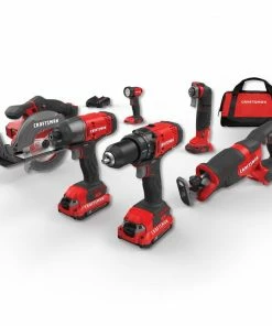 CRAFTSMAN Power Tool Combo Kits V20 6-Tool 20-Volt Max Power Tool Combo Kit with Soft Case (2-Batteries Included and Charger Included)