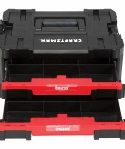 CRAFTSMAN Portable Tool Boxes VERSASTACK System 17-in 2-Drawer Black Plastic Tool Box 22 CRAFTSMAN Portable Tool Boxes VERSASTACK System 17-in 2-Drawer Black Plastic Tool Box -Craftsman Sales Shop 09729812