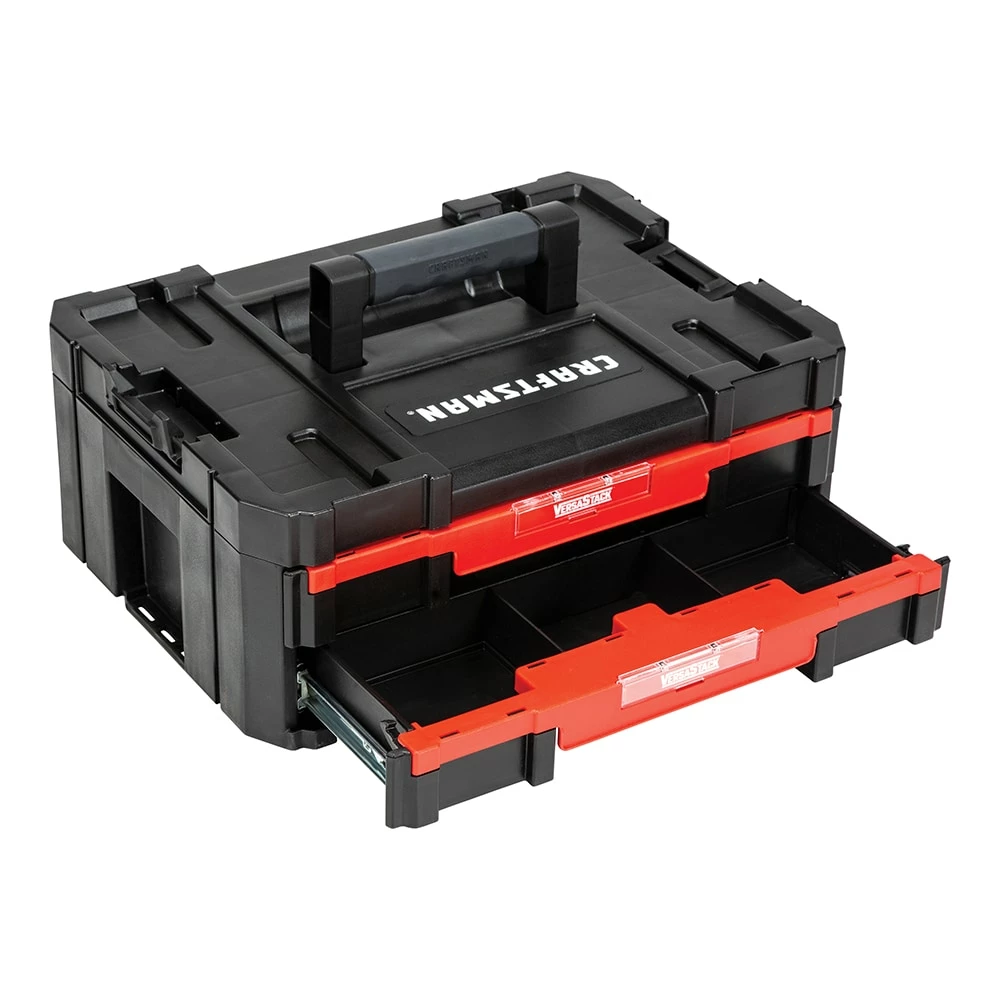CRAFTSMAN Portable Tool Boxes VERSASTACK System 17-in 2-Drawer Black Plastic Tool Box 6 CRAFTSMAN Portable Tool Boxes VERSASTACK System 17-in 2-Drawer Black Plastic Tool Box - Image 6