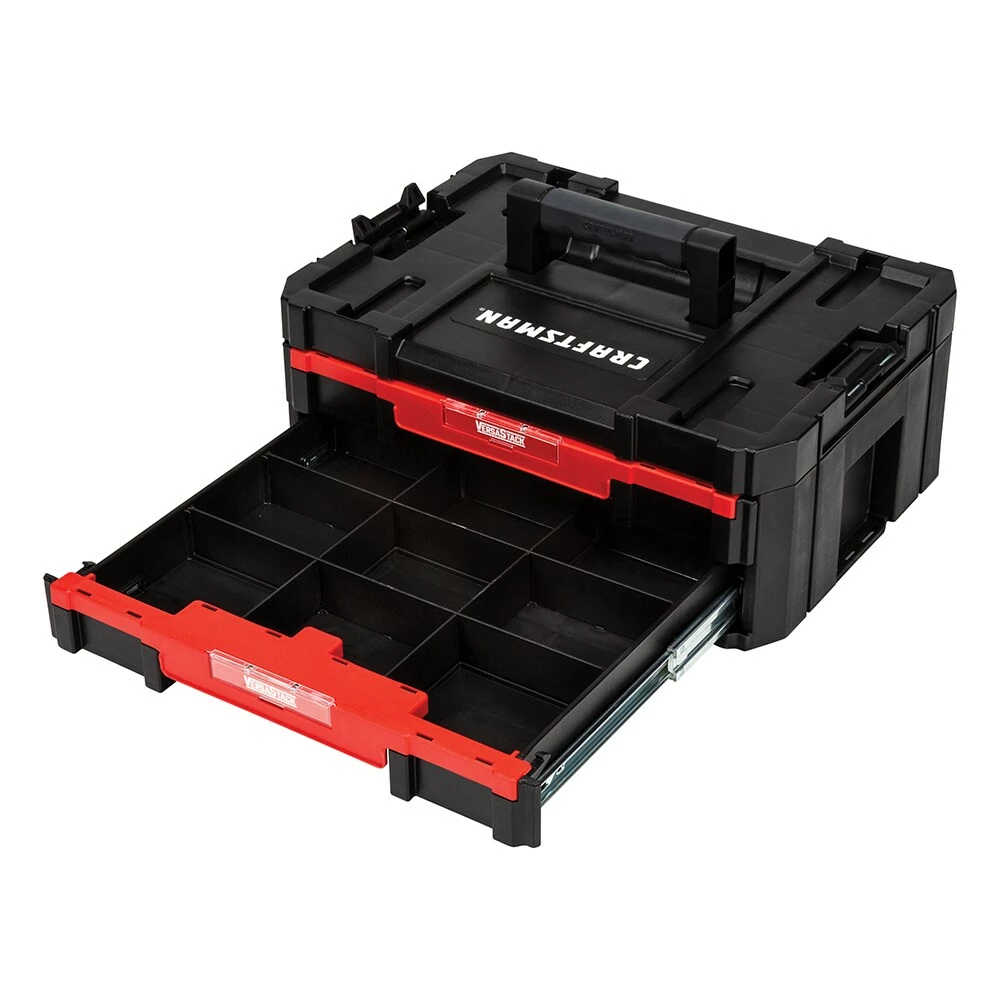 CRAFTSMAN Portable Tool Boxes VERSASTACK System 17-in 2-Drawer Black Plastic Tool Box 7 CRAFTSMAN Portable Tool Boxes VERSASTACK System 17-in 2-Drawer Black Plastic Tool Box - Image 7