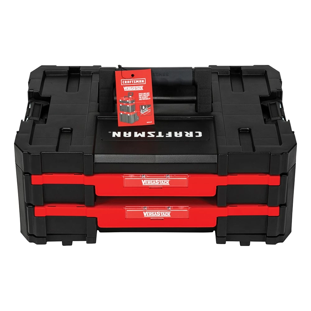 CRAFTSMAN Portable Tool Boxes VERSASTACK System 17-in 2-Drawer Black Plastic Tool Box 8 CRAFTSMAN Portable Tool Boxes VERSASTACK System 17-in 2-Drawer Black Plastic Tool Box - Image 8