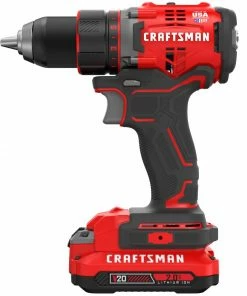 CRAFTSMAN Drills V20 20-volt Max 1/2-in Brushless Cordless Drill (2-Batteries Included and Charger Included) -Craftsman Sales Shop 09890354