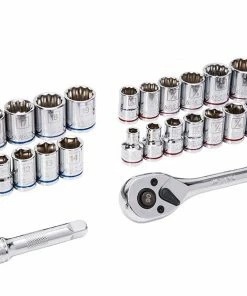 Kobalt Mechanics Tool Sets 129-Piece Standard (SAE) and Metric Combination Polished Chrome Mechanics Tool Set (1/4-in; 3/8-in) -Craftsman Sales Shop 09935438