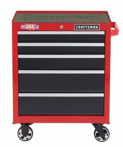 CRAFTSMAN Bottom Tool Cabinets 2000 Series 26.5-in W x 34-in H 5-Drawer Steel Rolling Tool Cabinet (Red) -Craftsman Sales Shop 09985700