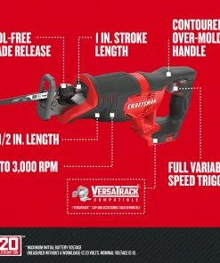 CRAFTSMAN Power Tool Combo Kits V20 4-Tool 20-Volt Max Power Tool Combo Kit with Soft Case (2-Batteries Included and Charger Included) -Craftsman Sales Shop 09986183